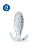 Прозрачная анальная пробка с шишечками - 8 см. (Цвет: прозрачный)
