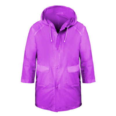 Дождевик детский (4-6 лет) фиолетовый ПВХ с капюшоном (на кнопках) Komfi