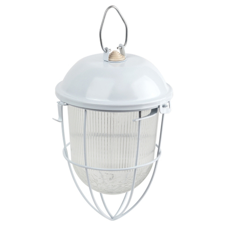 Светильник ЭРА НСП 02-100-003 с решеткой Желудь сталь стекло IP54 E27 max 100Вт 172х262х275 белый