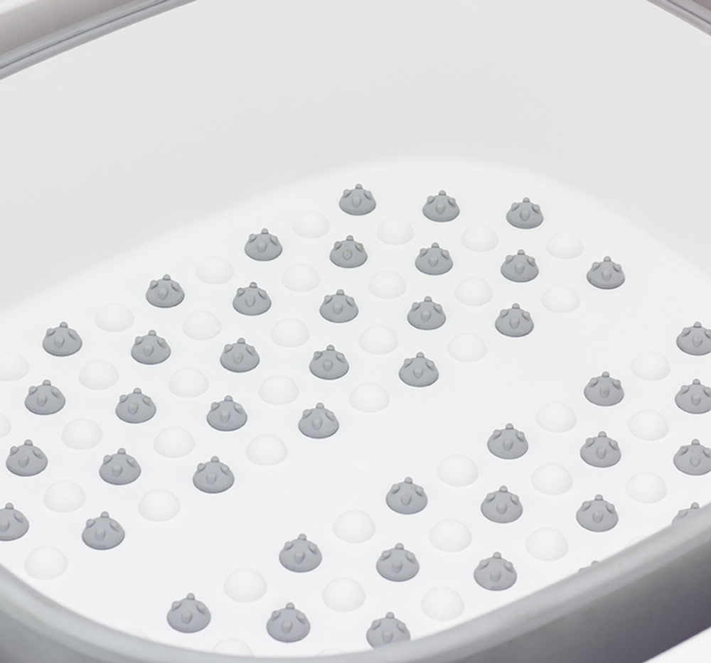 Таз ФЛЕКС 18 л для ног складной с массажной поверхностью, отверстие для подвешивания, полипропилен, ТЭП М2509