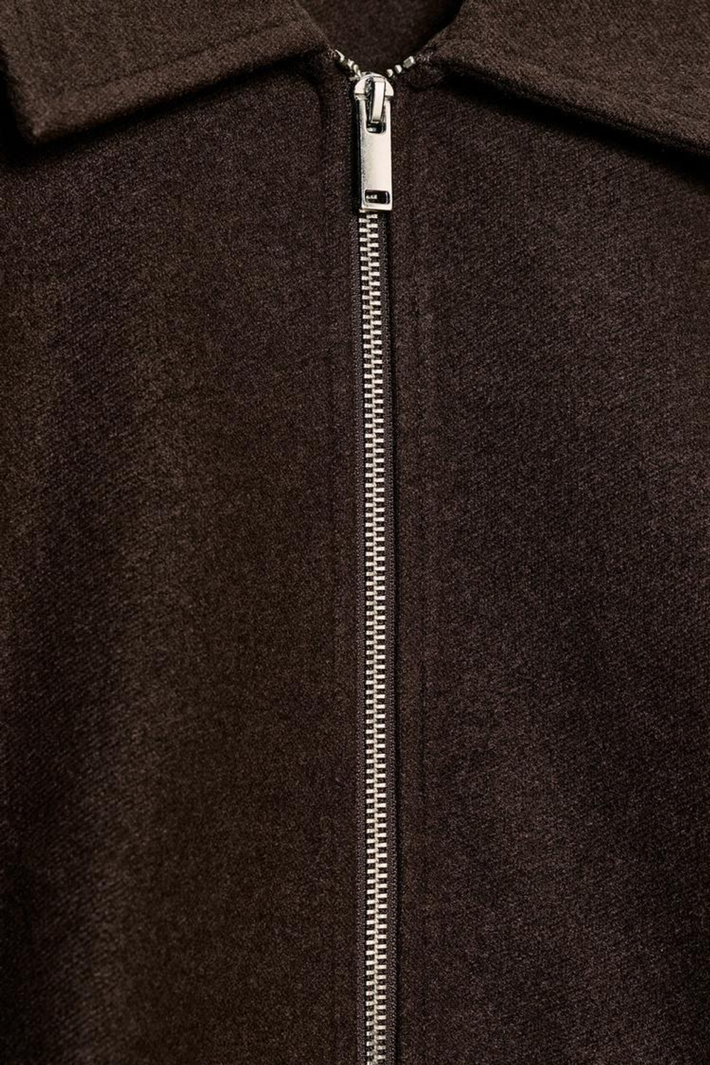 ZARA МЯГКИЙ БОМБЕР НА МОЛНИИ, КОРИЧНЕВЫЙ