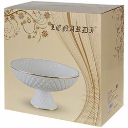 Lenardi 110301 Фруктовница на ножке 30см СТЁЖКА в под.уп.(х4)Керамика