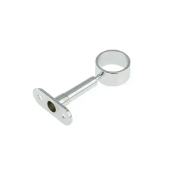 Держатель трубы d25 мм регулируемый сквозной (хром) - 1 шт