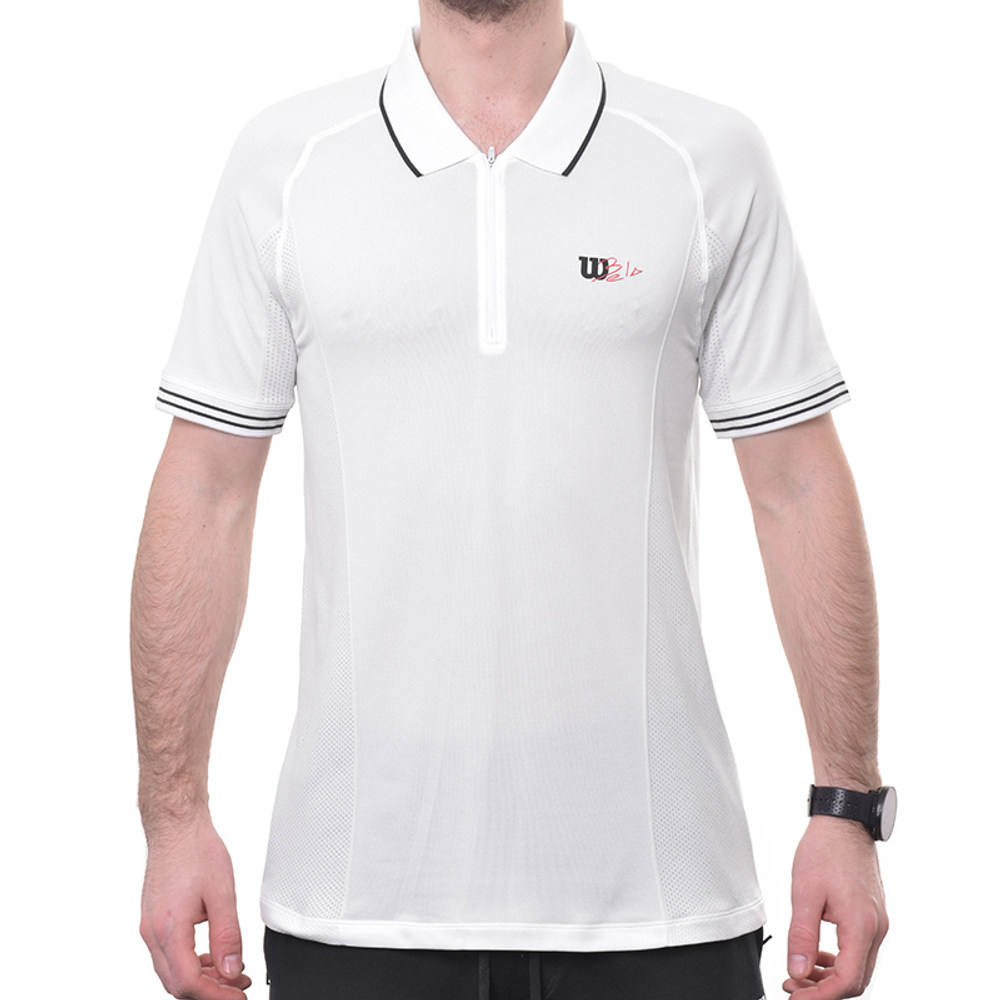 Мужское теннисное поло Wilson Series Seamless Polo - bright white