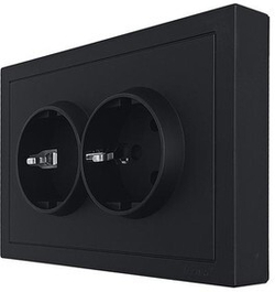 ZIMA Розетка двойная 704-4200-128BQC