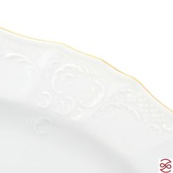 Блюдо овальное Bernadotte Серая роза золото 36 см