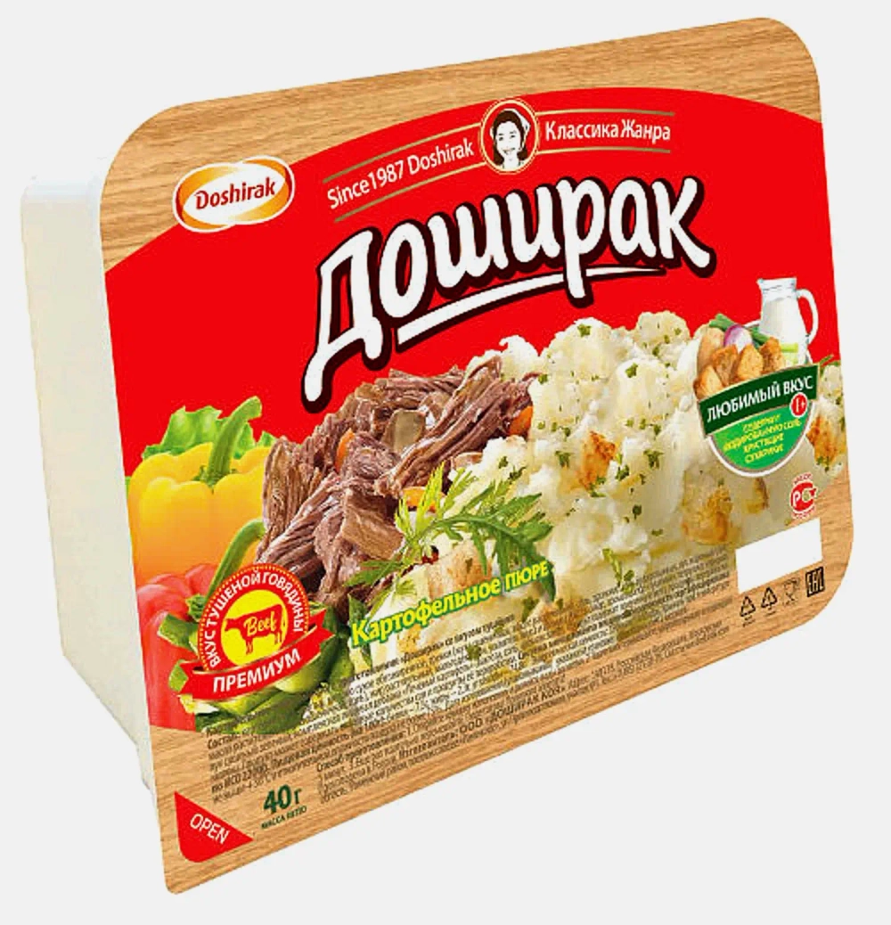 Картофельное пюре Доширак со вкусом тушенки 40г