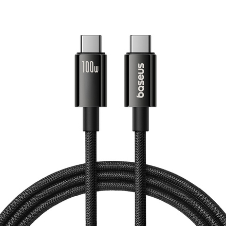 USB-C Кабель Baseus Tungsten Gold USB3.2 Charging+Data 4K@60Hz 20Gbps 100W 1.5m - Cluster Black