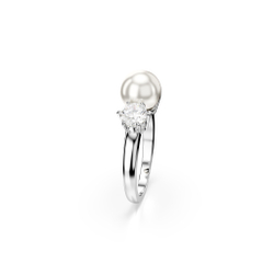 MATRIX:RING 8MM PEARL WHITE/RHS 55