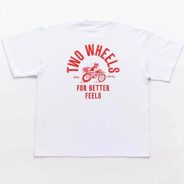 Футболка Heavy Soft Two Wheels For Better Feels Белая - фото 8