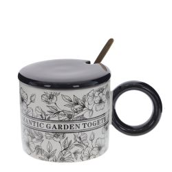 GAEM Кружка с крышкой и ложкой, 350 мл, L14 W9 H8 см, 4в.