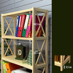 Стеллаж деревянный напольный Юск из массива сосны 5 полок