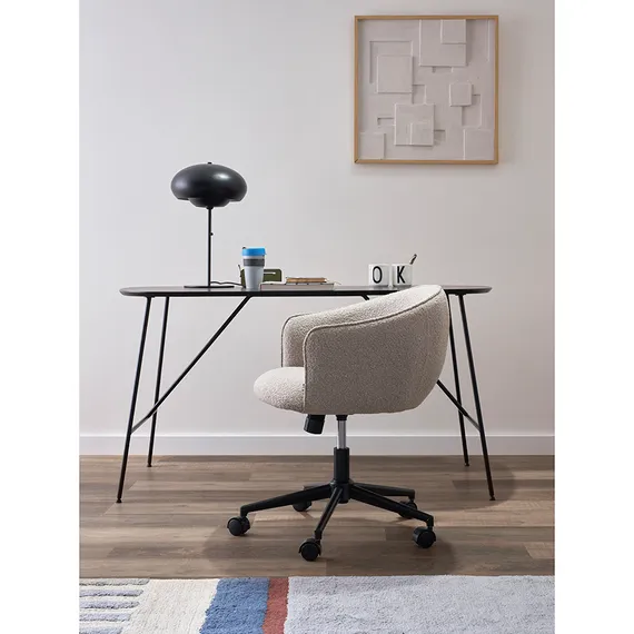 Стул на колесиках Paal, серое букле