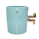 Керамическая кружка SWED HOUSE, розовый, бирюзовый 325 мл