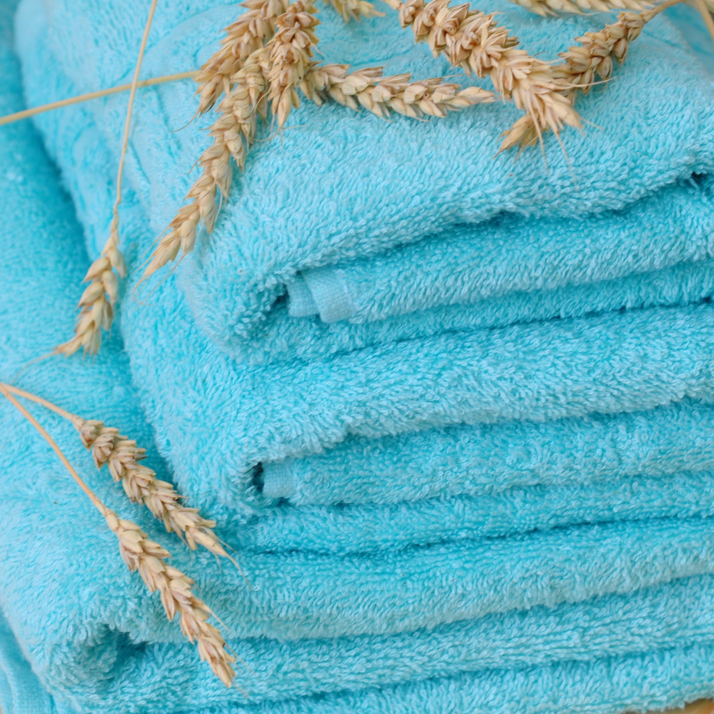 Полотенце махровое 40х70 хлопок 100%, голубое