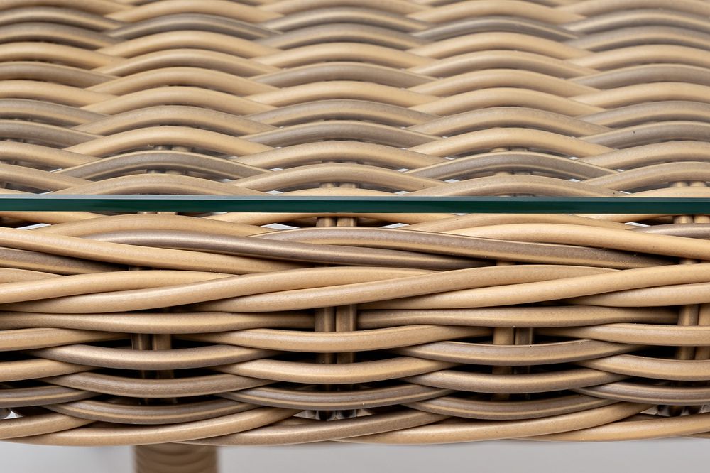 "Латте" плетеный стол из искусственного ротанга 140х80см, цвет соломенный