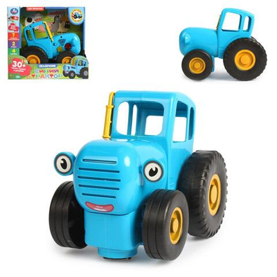 Каталка-сказочник "Синий Трактор" 5е колесо, на бат. в коробка HT1321-R-B01 (Умка)
