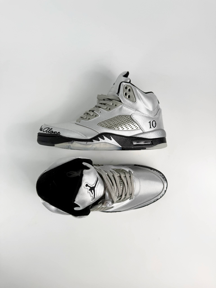 Кроссовки Nike Air Jordan 5 Retro Wings #B112 (сереб.)