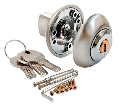 Завертка с ключом Rucetti MH-CYL SN/CP белый никель