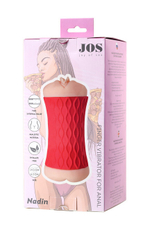 Двусторонний мастурбатор (вагина+анус) NADIN (Цвет: телесный с красным)