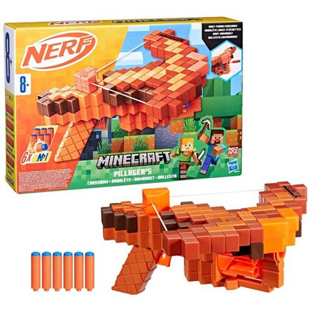 Hasbro Nerf - Minecraft Pillager's Crossbow launcher арбалет + стрелы G0315 / артикул   G0315  / GTIN 5010996262042