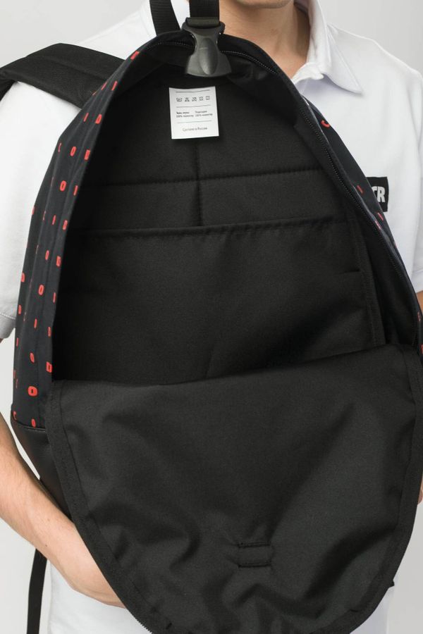 Рюкзак Standart Mini Структура черный/красный - фото 3