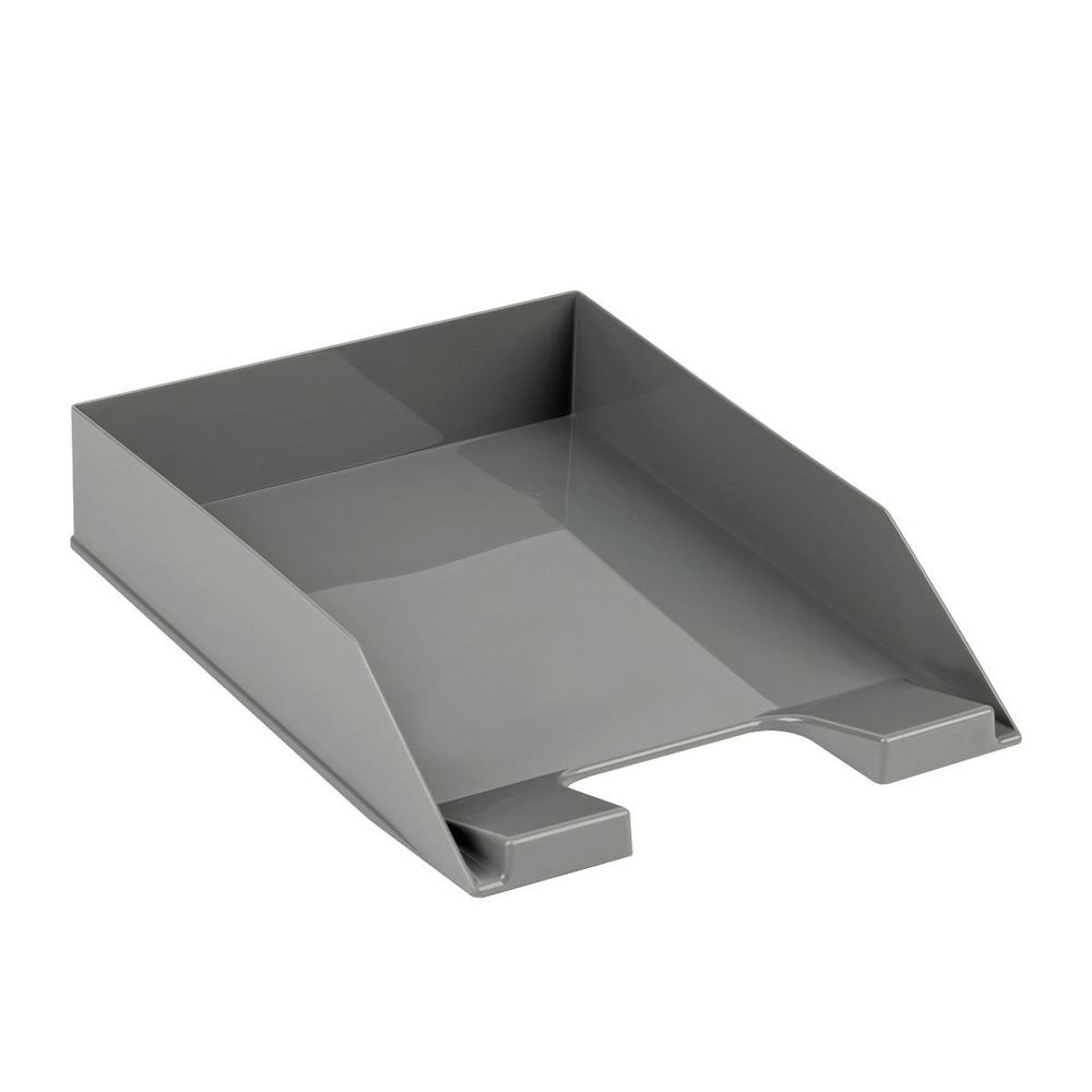 Лоток для бумаг горизонтальный серый "Фаворит" (Стамм)