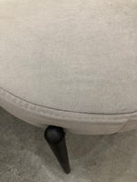 Табурет Лондон каркас черный основание велюр серый