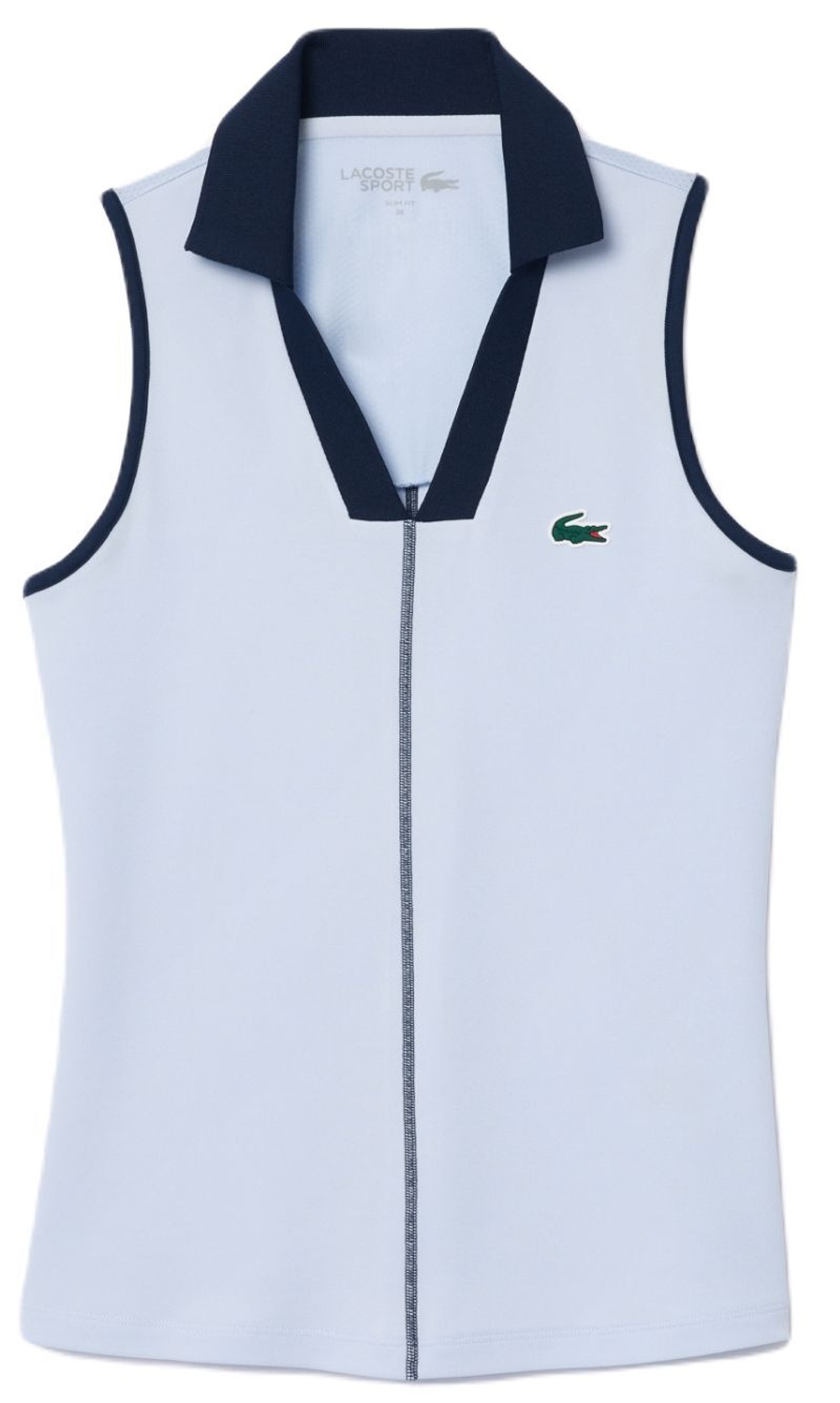 Женский топ теннисный Lacoste Ultra-Dry Tennis Polo - небесный