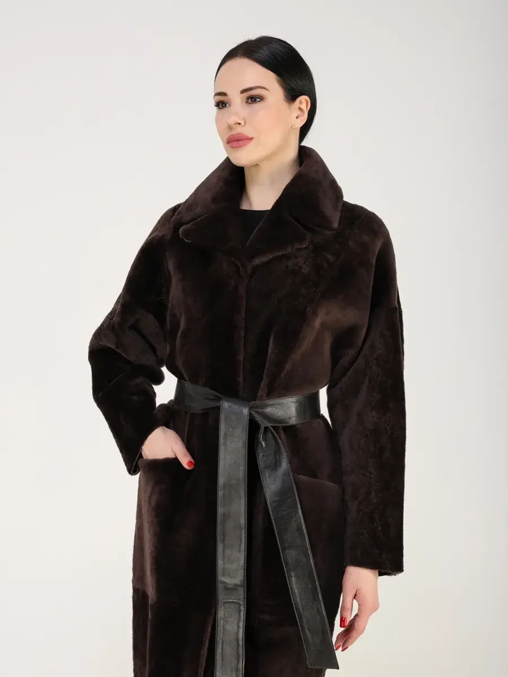 Дубленка зимняя шуба натуральная двухсторонняя оверсайз