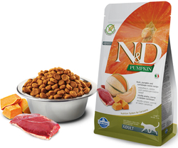 Сухой корм FARMINA N&D Pumpkin для взрослых кошек с уткой, мускусной дыней и тыквой - 1,5 кг