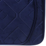 Набор для ванной и туалета 3 пр. «Rut» ( 2 коврика 50*80+50*40, 1 чехол на крышку унитаза)синий