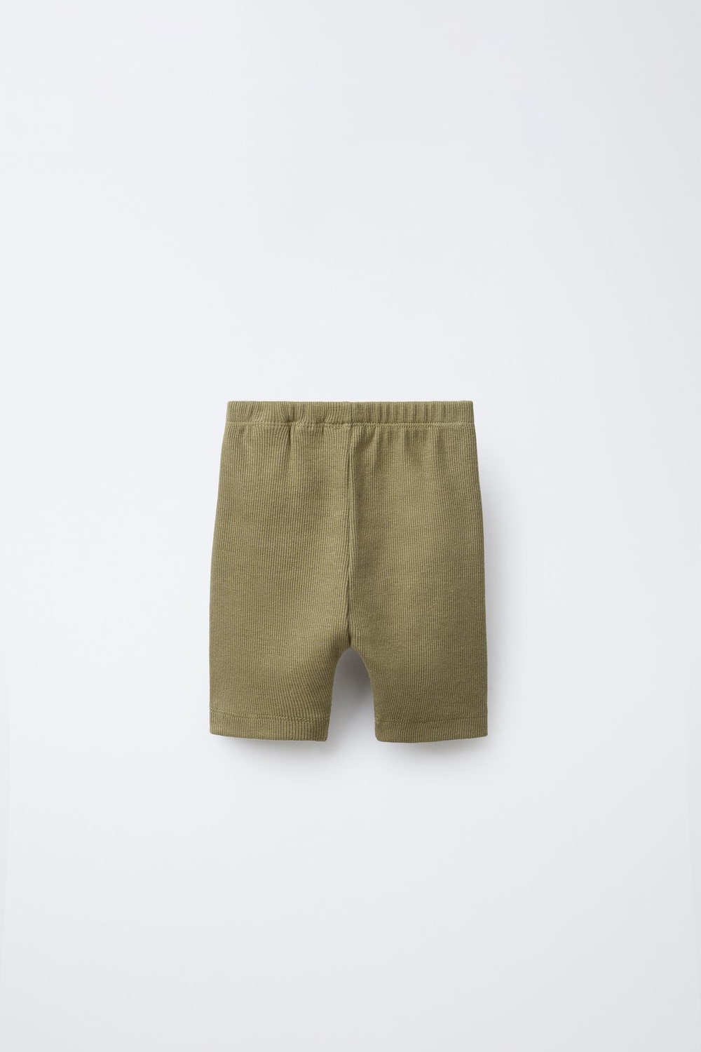 ZARA ШОРТЫ-ВЕЛОСИПЕДКИ В РУБЧИК С НАШИВКОЙ, ХАКИ