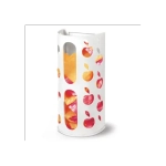 Держатель контейнер корзина APPLE для пакетов, мешков, бахил, 37,5х16х13 см, белый, LAIMA, 608368