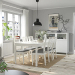 Стол и 6 стульев - IKEA EKEDALEN/ ЭКЕДАЛЕН ИКЕА, 120х180х80 см, белый/серый