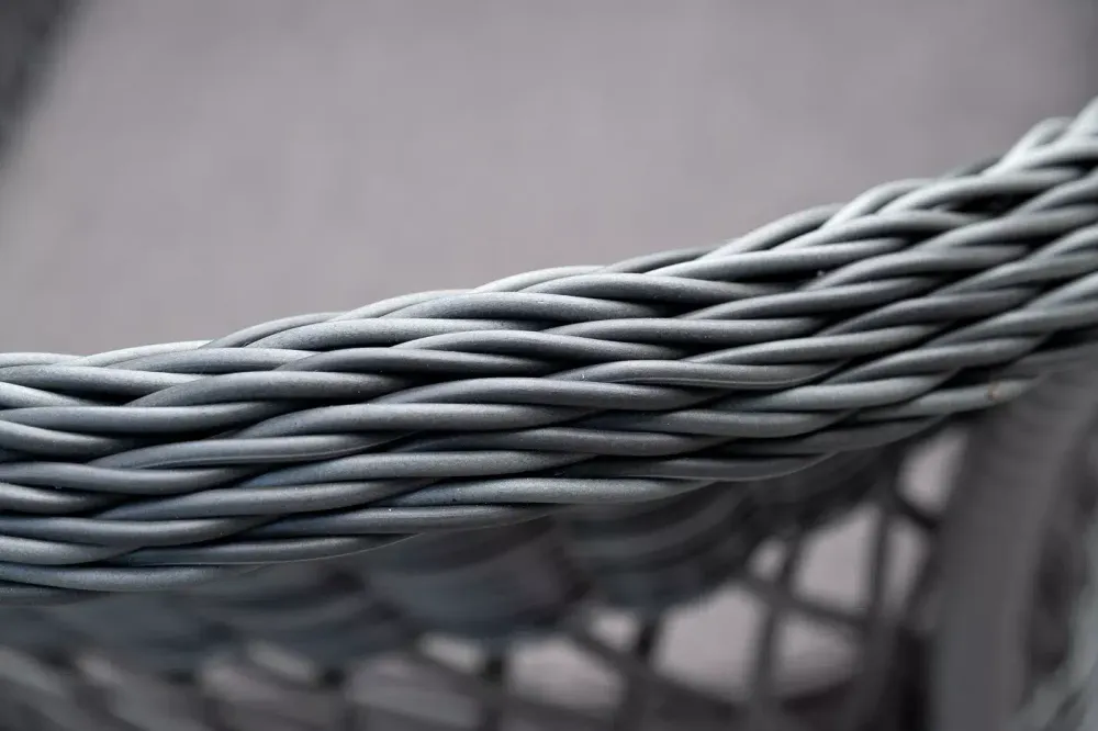 "Амароне" обеденная группа из искусственного ротанга на 6 персон, цвет графит