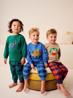 Пижама для мальчика Next K98-565, 3 шт., Синий, Зеленый, Бежевый
