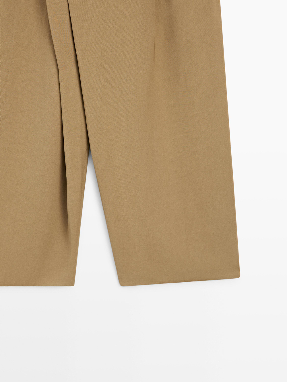 Massimo Dutti Брюки-парео из струящейся ткани, бежевый