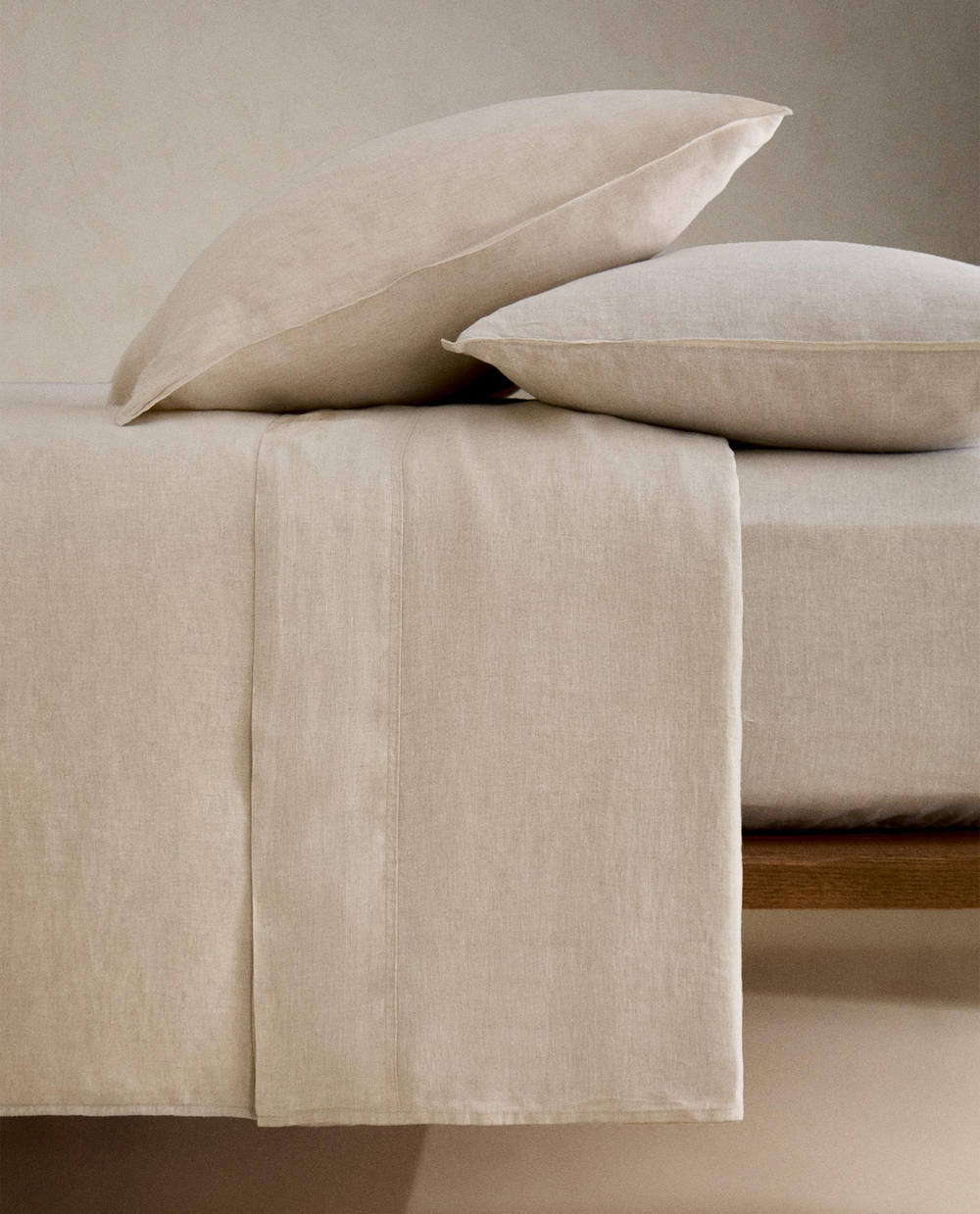 Простыня Zara Home хлопок, лён 100%, однотонный, 6150/089 · арт. 6150/089-2