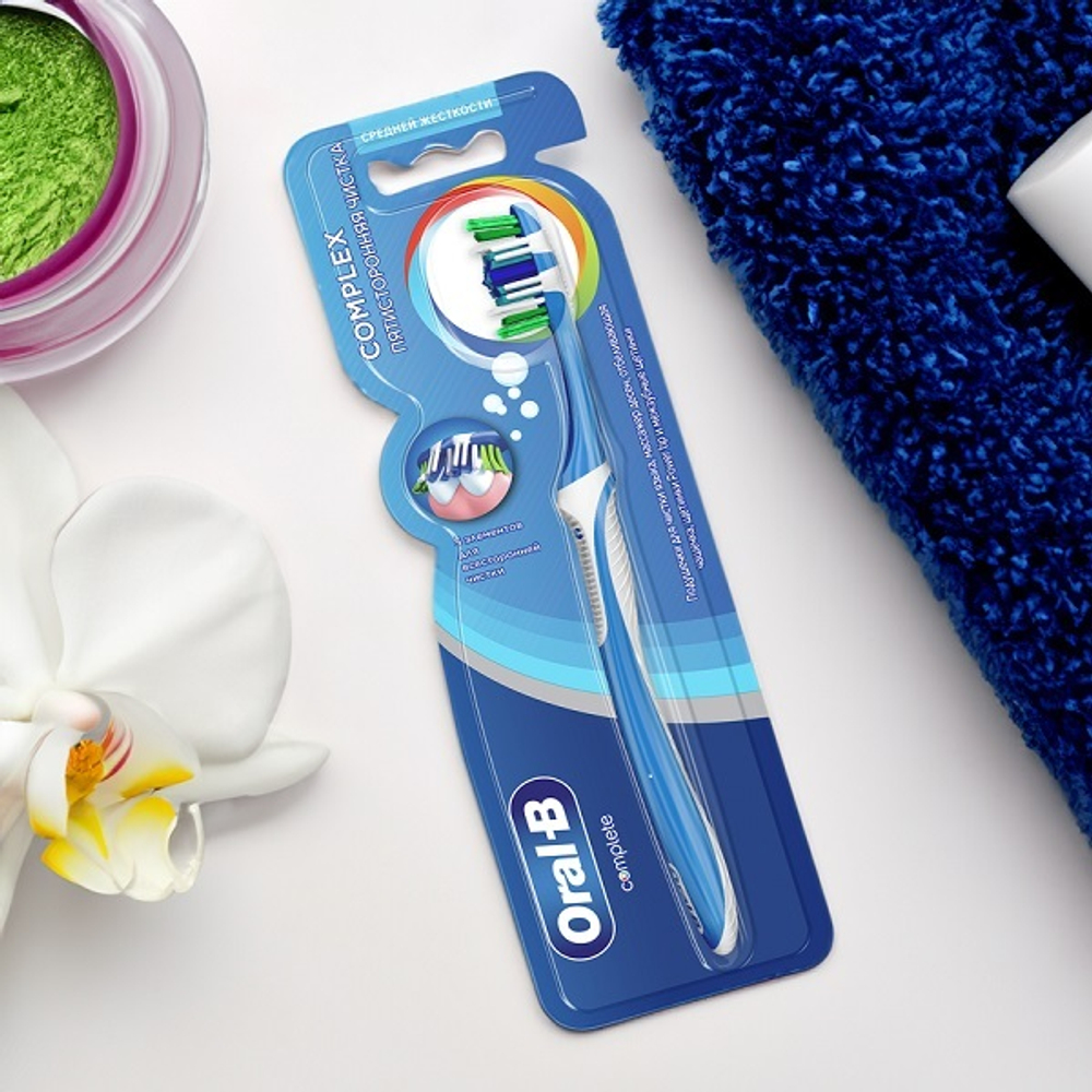 ORAL_B Зубная щетка Complex Пятисторонняя Чистка 40 средняя 1шт