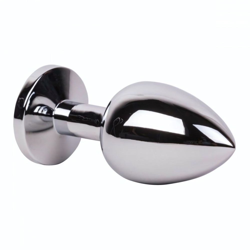 Большой стальной плаг с розовым кристаллом Pink Bubble Gum - 9,5 см. (Цвет: розовый)