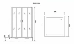 Душевая кабина с сенсором Niagara Premium NG- 6001-01GQ 90x90