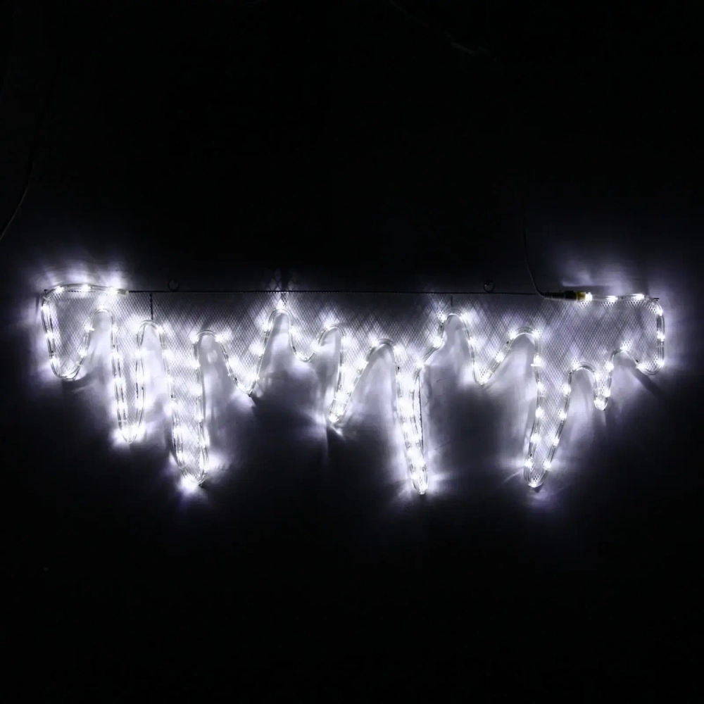 Фигура светодиодная «Сосульки» 98*32 см, дюралайт, Белый