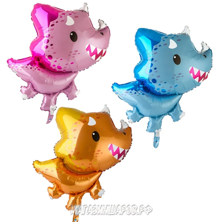 Шар Фигура "Динозавр малыш Трицератопс"