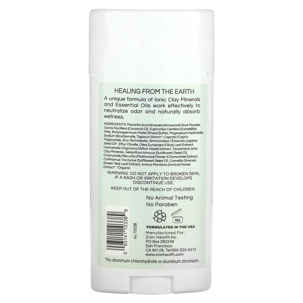 Zion Health, Bold, дезодорант ClayDry, без отдушки, 80 г (2,8 унции)