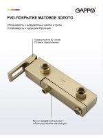 Смеситель для ванны Gappo G3217-3