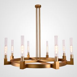 Люстра На Штанге Canelle Round Chandelier 8 Modern Brass By Imperiumloft