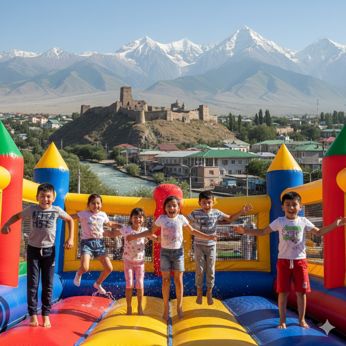 Батут купить в Нарын – надувные аттракционы и батуты от производителя БатутМастер