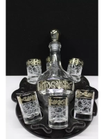 Стопки для водки 6 шт, графин стеклянный