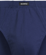 Мужские трусы слипы классика Atlantic, набор 3 шт., хлопок, хаки + темно-синие + темно-голубой, 3MP-129